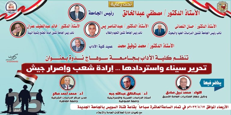 تقام الأربعاء القادم : أرض الفيروز وعودتها لحضن الوطن في ندوة علمية بالكلية